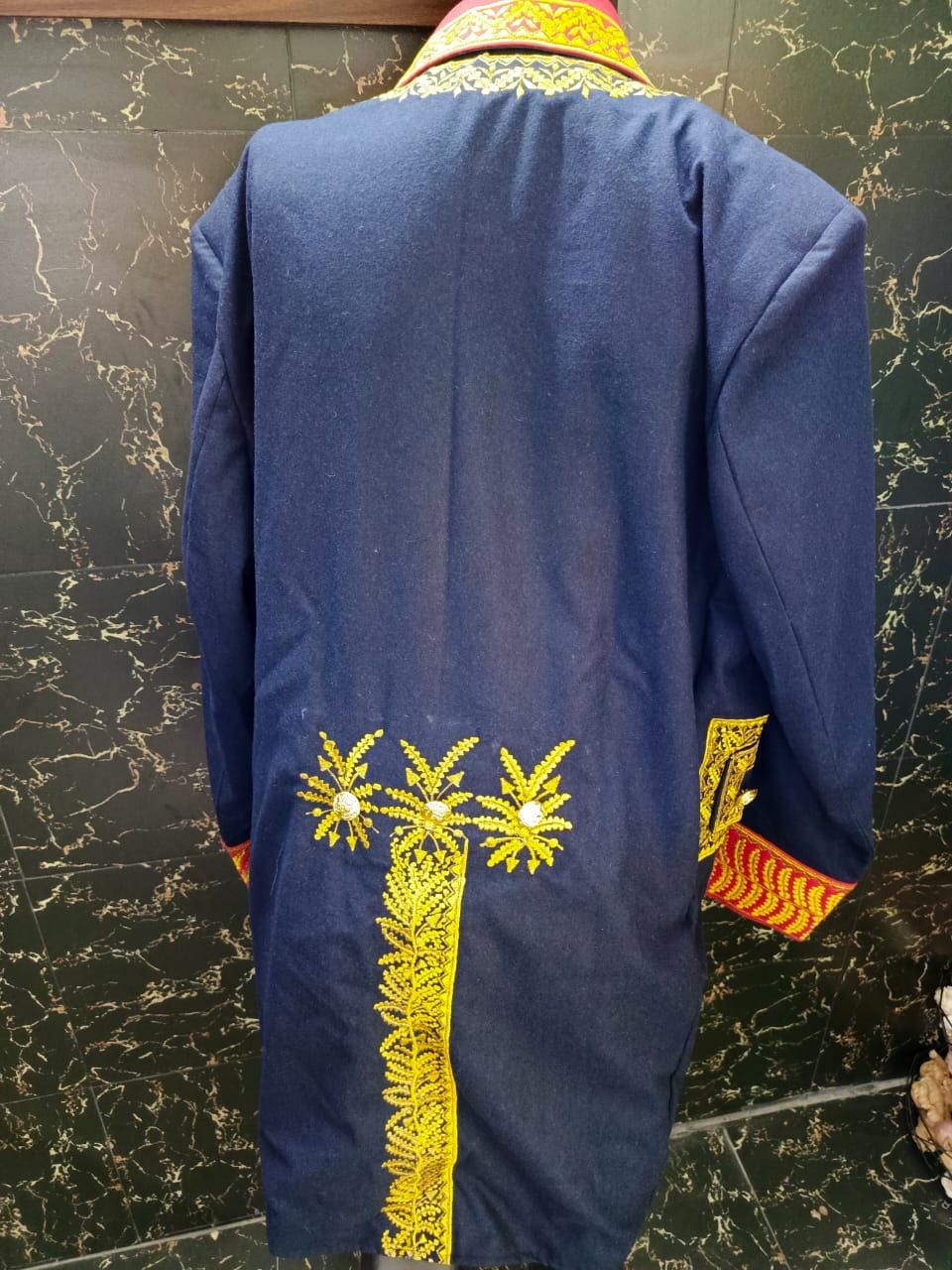 Napoleonic General Officer Wool Frock Coat: 1st Empire Military Tailcoat