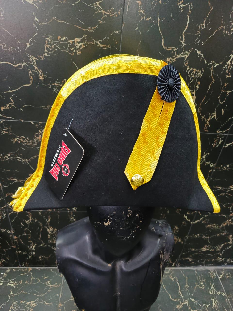 Felted Wool Bicorn Hat: Napoleonic, Pirate, British Officer Style