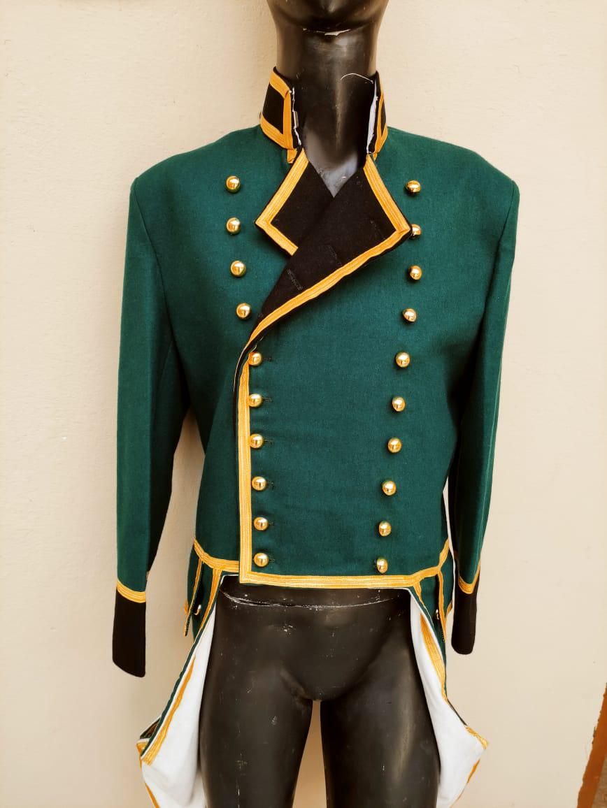 Napoleonic Naval Admiral Wool Frock Coat: Military Regency Tailcoat