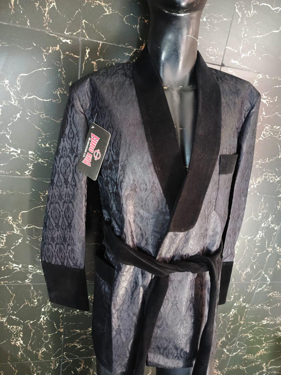 New Smoking Robe Coat Jacket Wedding Party Wear Robe Smoking COAT | Soft robe for men | Lounge wear | Gift for him | Men's nightwear