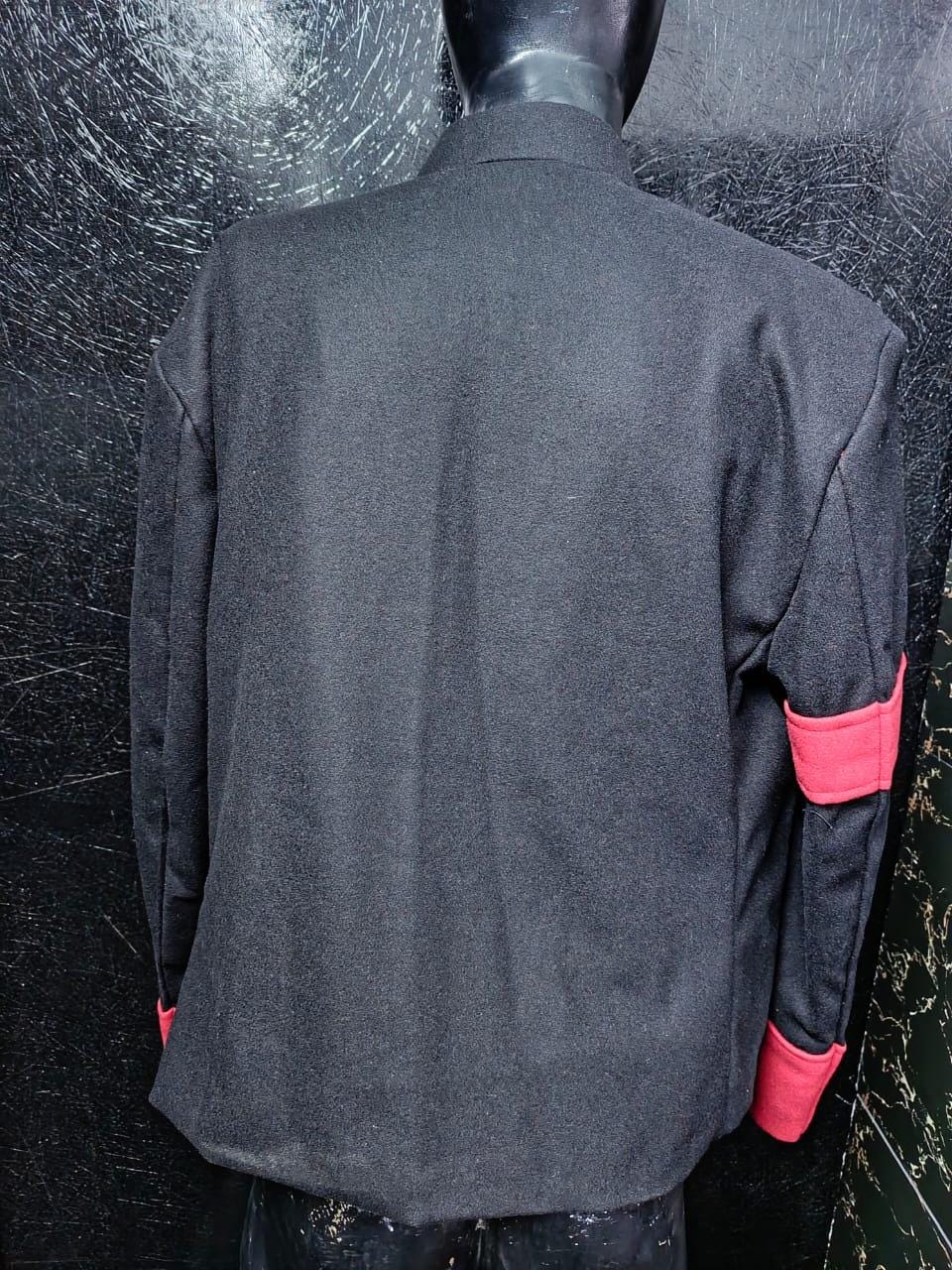 Napoleonic Hussars Jacket: Military Style Black Coat with Red Accents