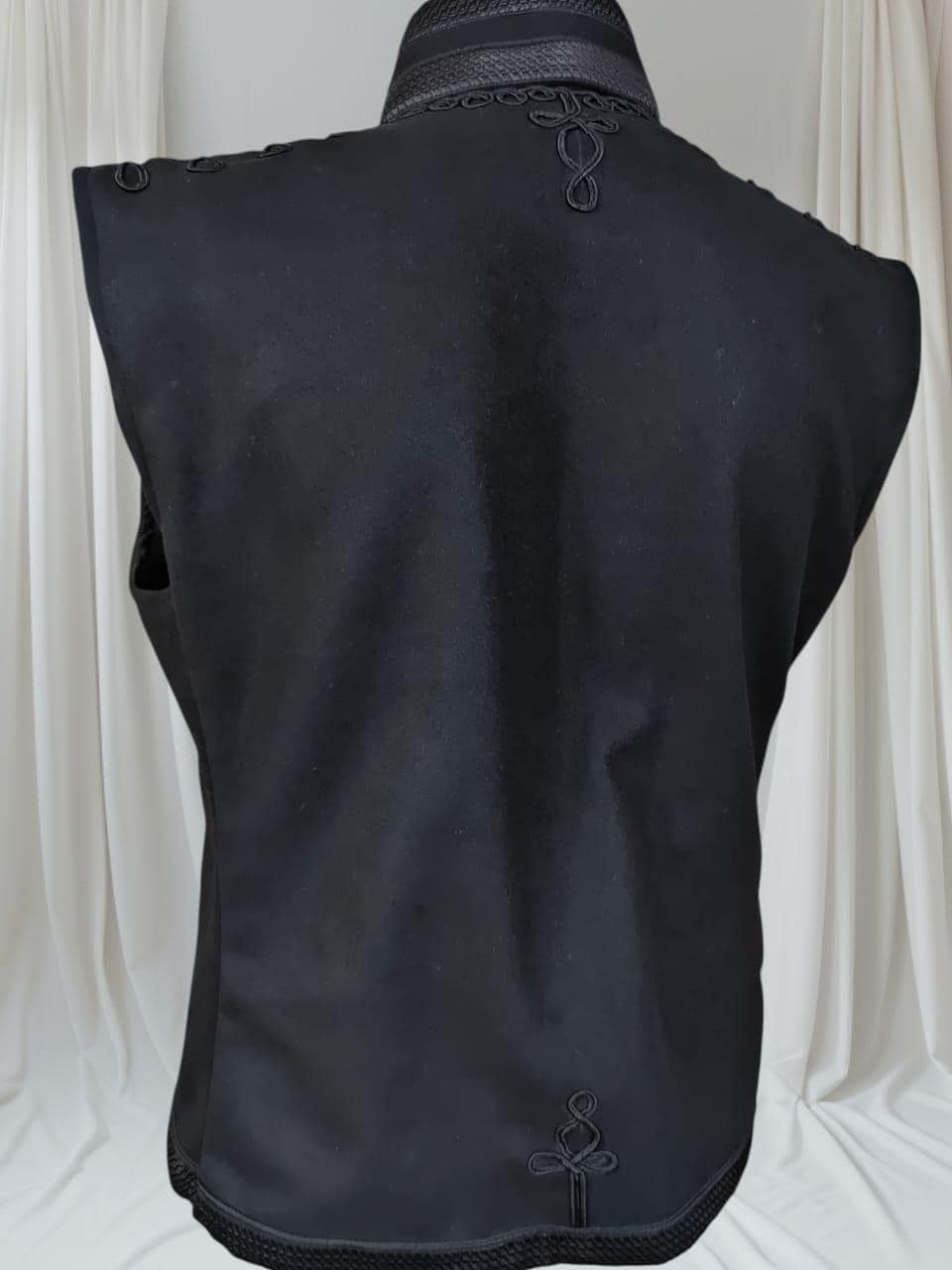 Adam Ant Style Hussars Waistcoat: Black Embroidered Military Vest
