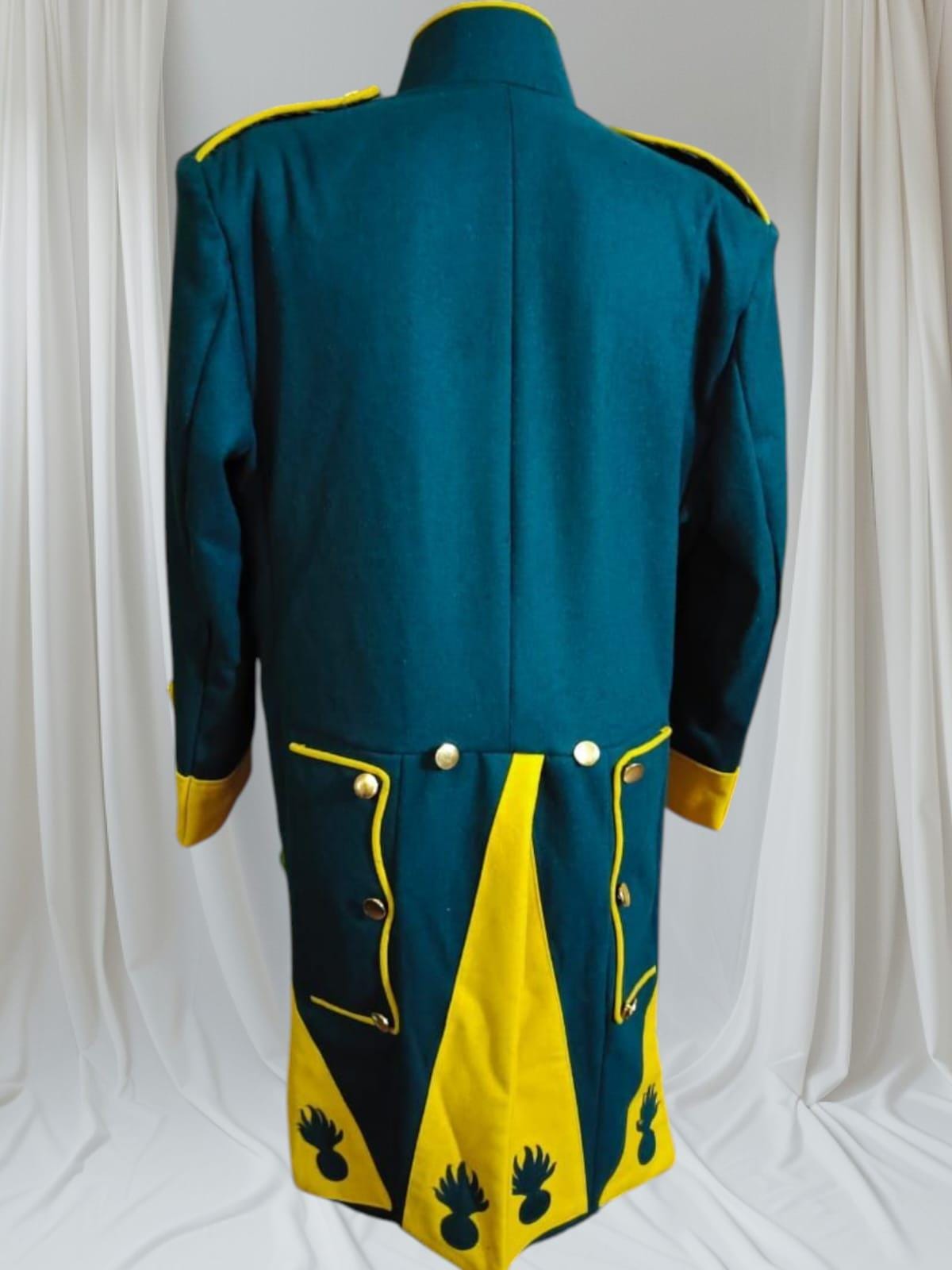 Vintage Gold & Green Marching Band Jacket: Military Parade Uniform