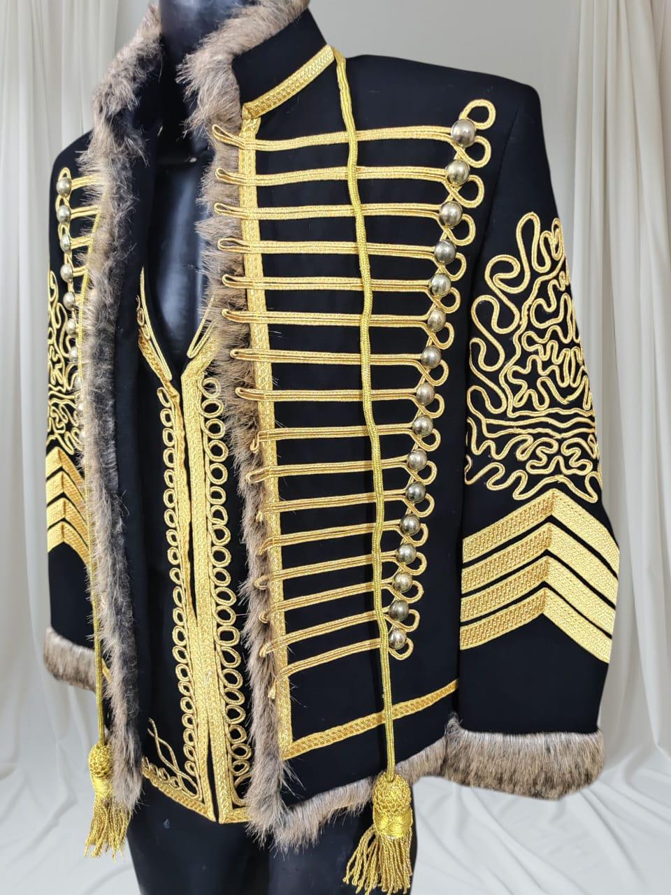 Napoleonic Hussars Wool Jacket & Waistcoat: Jimi Hendrix Style