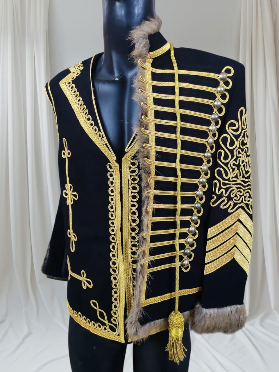 Napoleonic Hussars Wool Jacket & Waistcoat: Jimi Hendrix Style