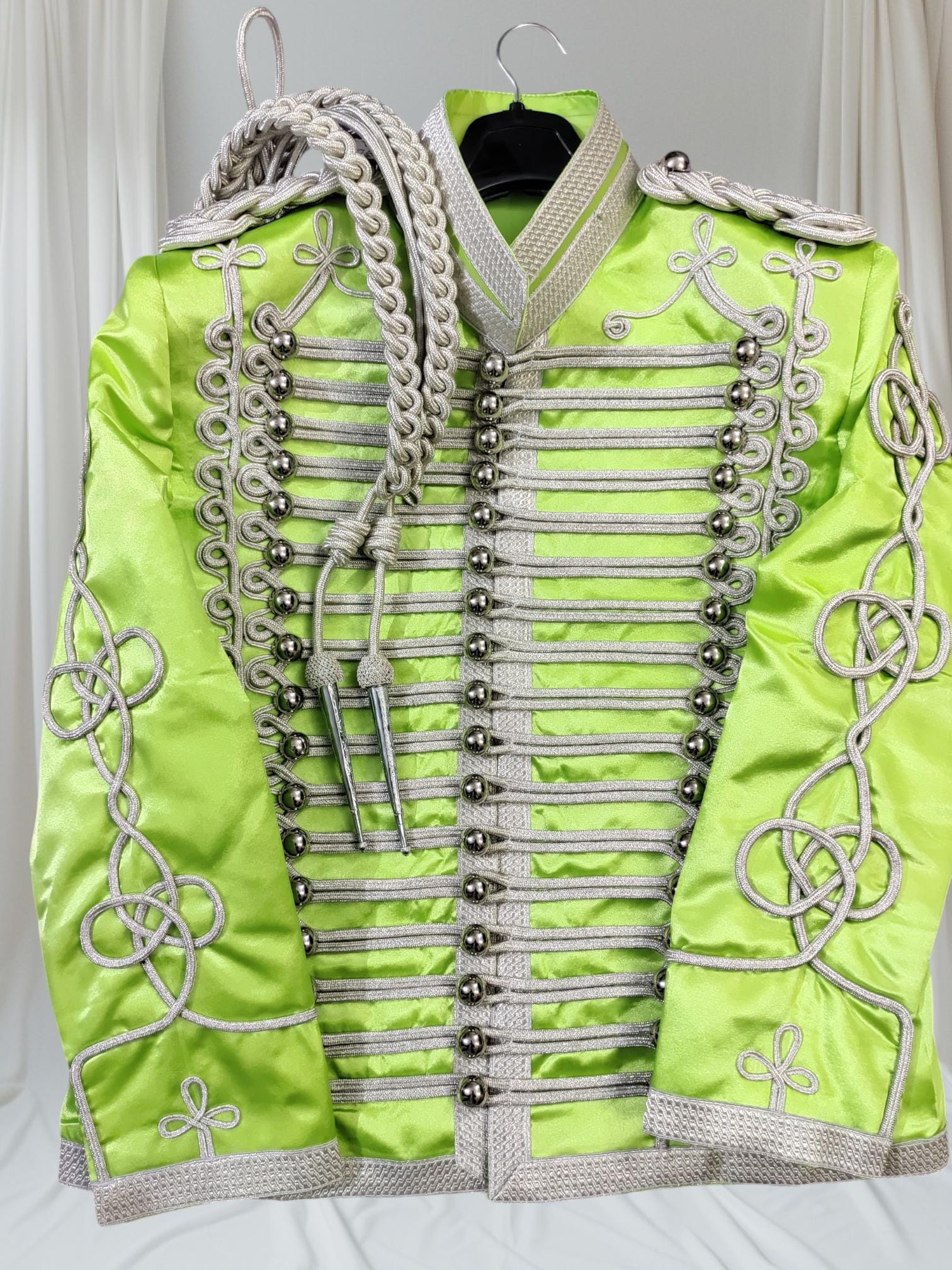 Napoleonic Hussars Ceremonial parade Jacket: Military coat with Aiguillette & Epaulette