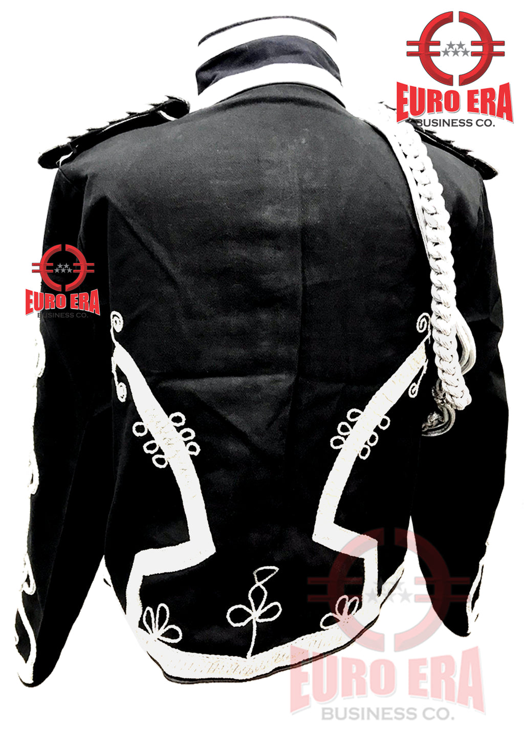 Steampunk Men's Military Hussars Tunic jacket With aiguillette & Epaulettes