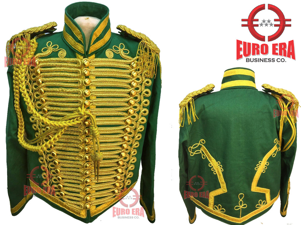 Steampunk Military Hussars Jacket With Gold Braiding
