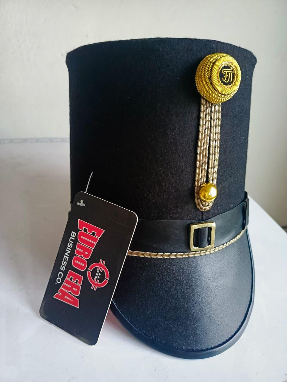 18th Century Austrian/Hungarian Officer Shako Hat: Wool & Leather