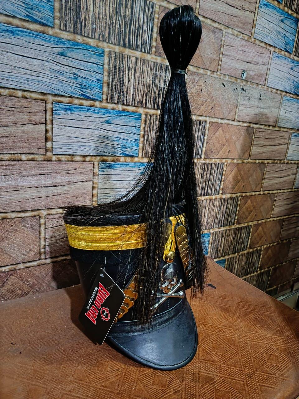 18th Century General Officer Bicorn Hat: Gold Braid, Wool