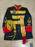 Steampunk Hussar Jacket: Wool Military Tailcoat with Aiguillette