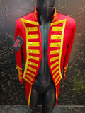 New Napoleonic Regency Admiral Frock Tail Coat | Military Tailcoat, Steampunk Uniform, Red Jacket