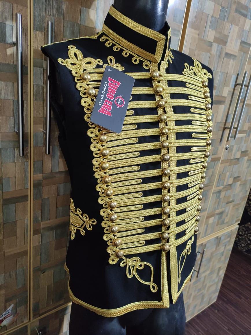 Napoleonic Hussars Wool Waistcoat: 11th Hussars Officer Style