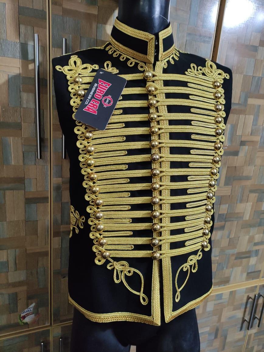 Napoleonic Hussars Wool Waistcoat: 11th Hussars Officer Style