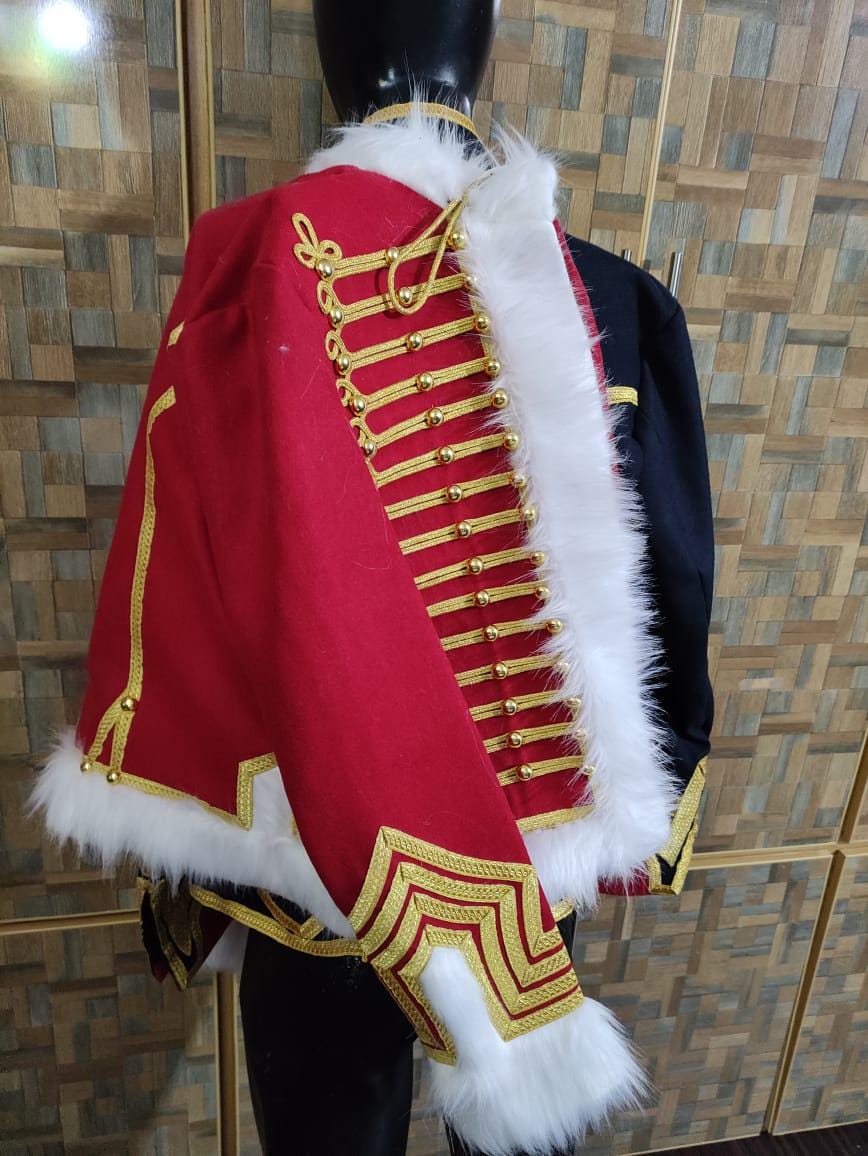 Napoleonic Hussars Wool Pelisse Jacket: French Dolmen Tunic