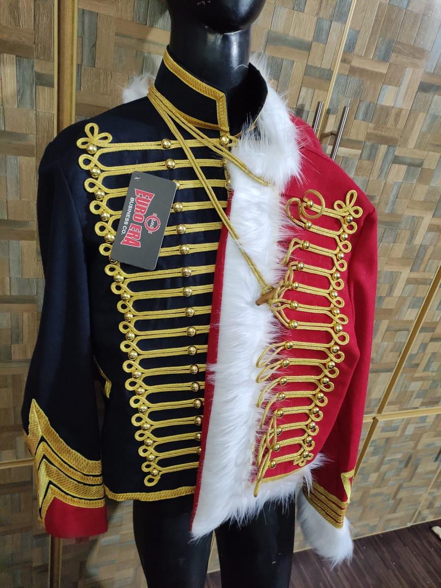 Napoleonic Hussars Wool Pelisse Jacket: French Dolmen Tunic