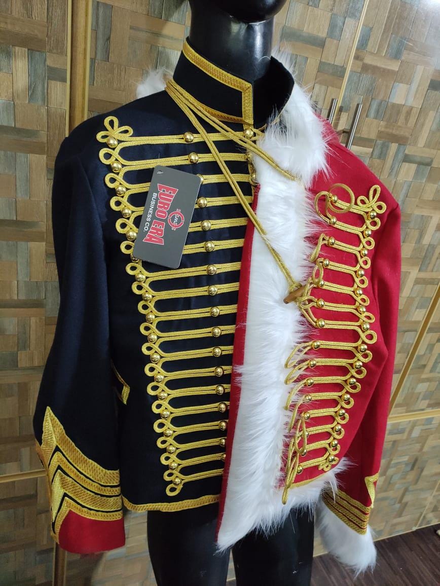 Napoleonic Hussars Wool Pelisse Jacket: French Dolmen Tunic