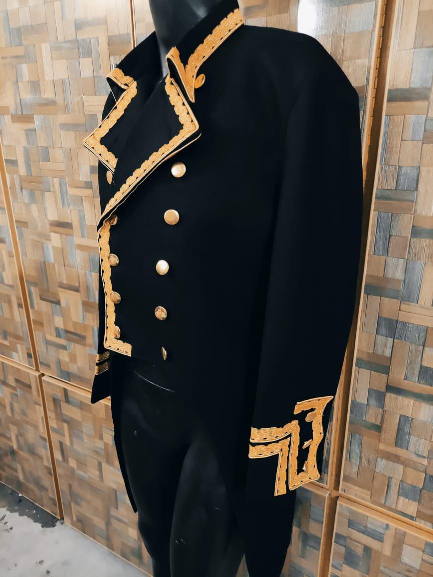 Napoleonic French General Frock Coat: Wool Military Tailcoat