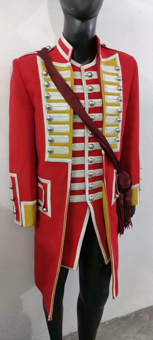 Napoleonic British General Wool Frock Coat & Waistcoat: Revolutionary War Era