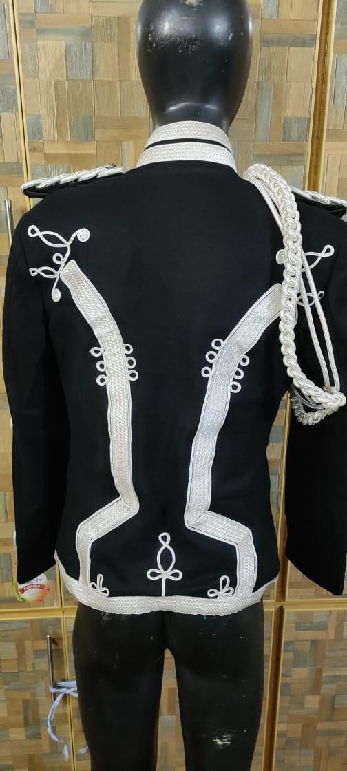 Napoleonic Hussars Wool Jacket: Military Tailcoat with Aiguillette & Epaulette