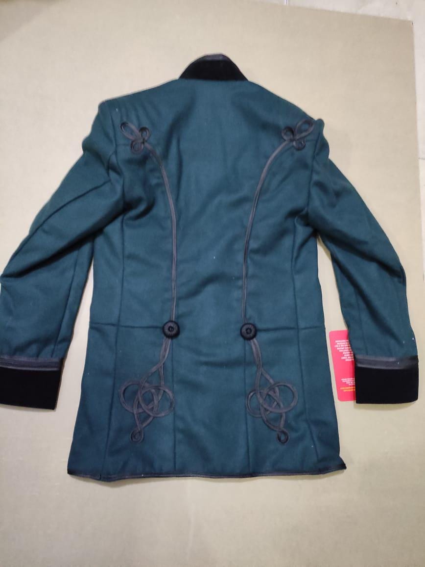 Napoleonic Hussars Attila Wool Tunic Jacket: 95th Rifles Steampunk Coat