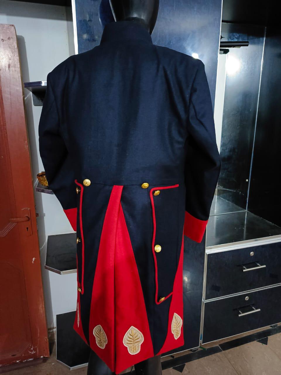 Napoleonic French Royal Guard Frock Coat & Waistcoat: Historical Costume Tailcoat