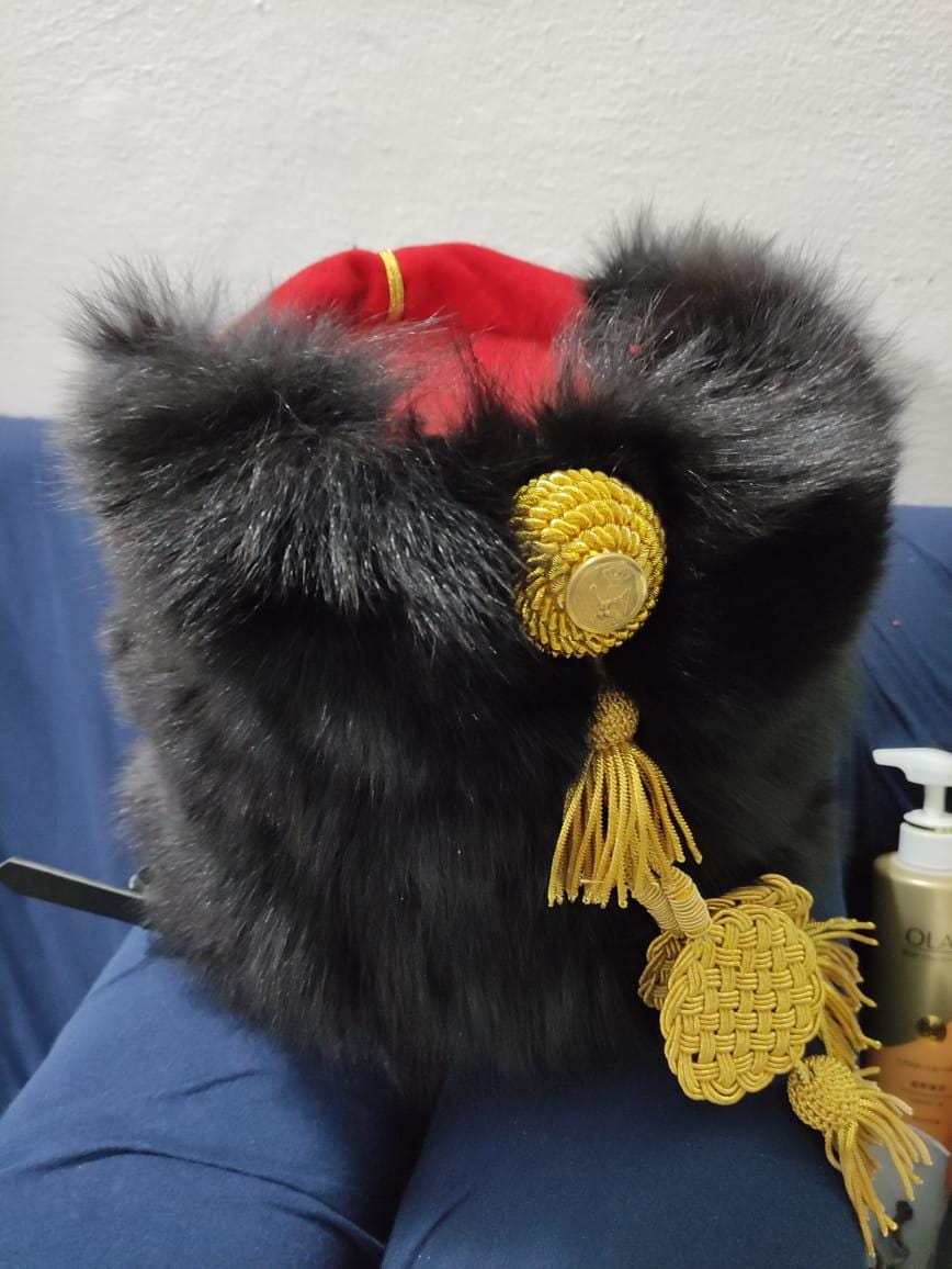 Napoleonic Hussar Guard Busby Hat: Leather Colback, Horse Hunter