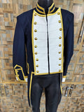 Wool Napoleonic Naval Frock Coat: 1st Empire Regency Tailcoat