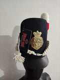 Napoleonic British Scots Guard Shako Hat: Wool & Leather Reproduction
