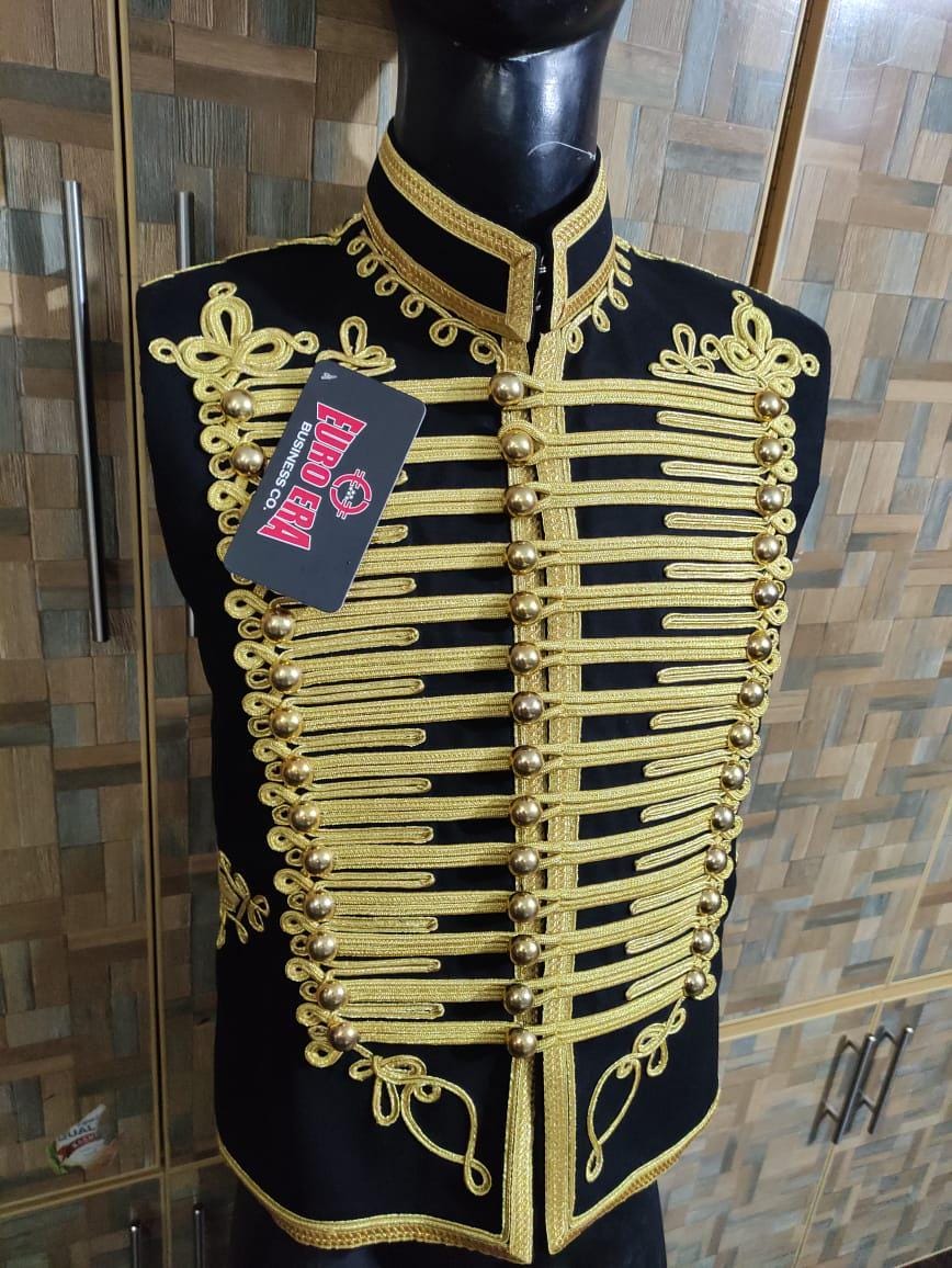 Napoleonic Hussars Wool Waistcoat: 11th Hussars Officer Style