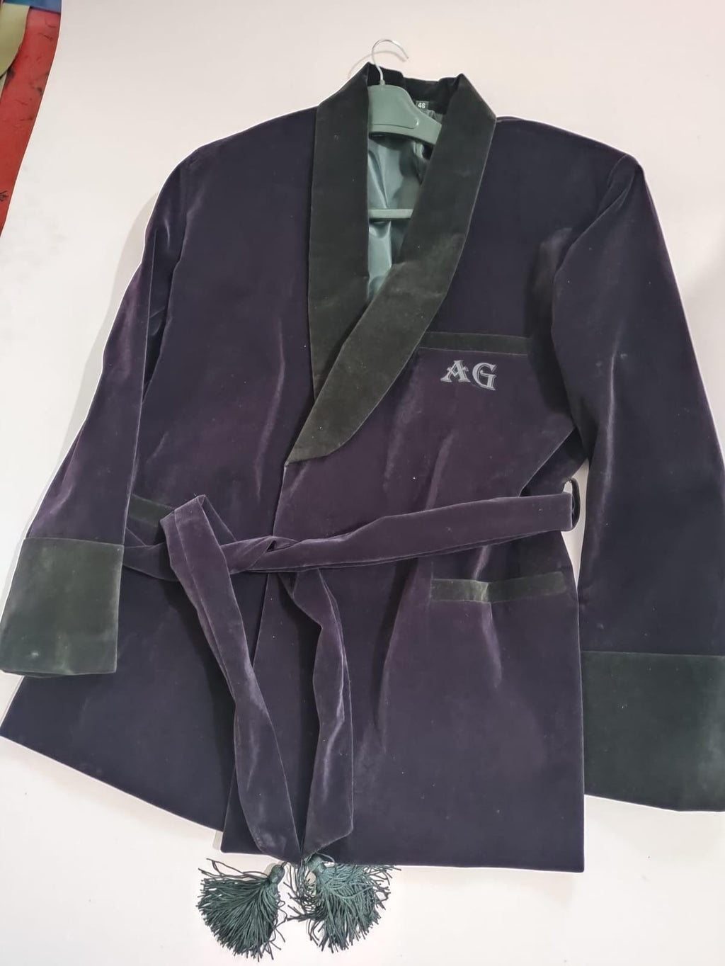 New Purple Velvet Smoking Robe Coat Jacket Wedding Party Wear Robe Smoking COAT with custom name | Custom Monogram Robe | Unisex Velvet Robe