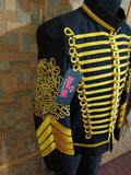 Napoleonic Steampunk Hussars Jacket: Jimi Hendrix Style Wool Coat