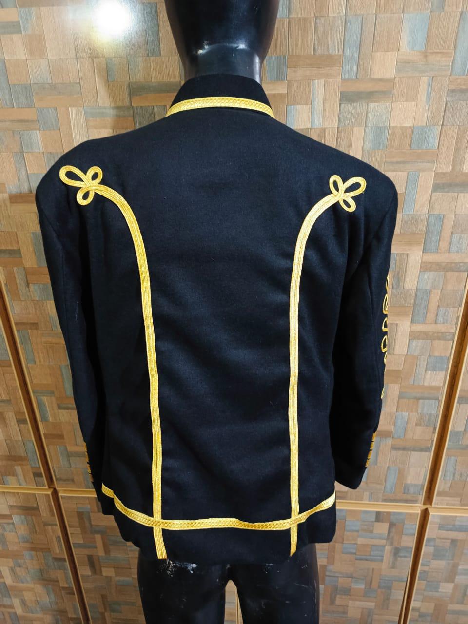 Napoleonic Steampunk Hussars Jacket: Jimi Hendrix Style Wool Coat