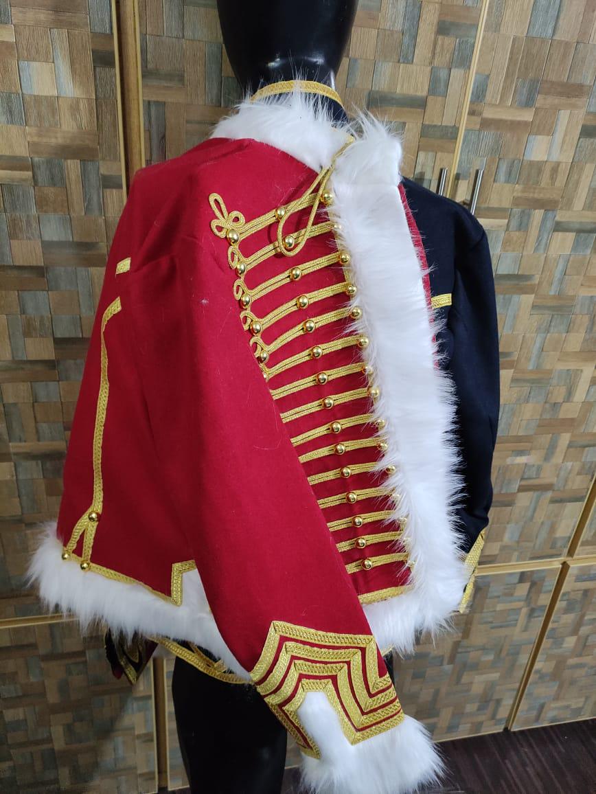 Napoleonic Hussars Wool Pelisse Jacket: French Dolmen Tunic