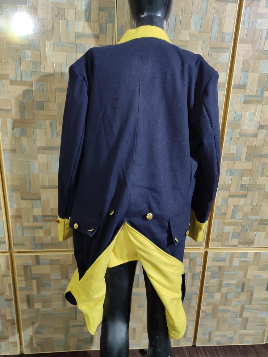 Napoleonic Wool Frock Coat & Waistcoat: Military Steampunk Uniform