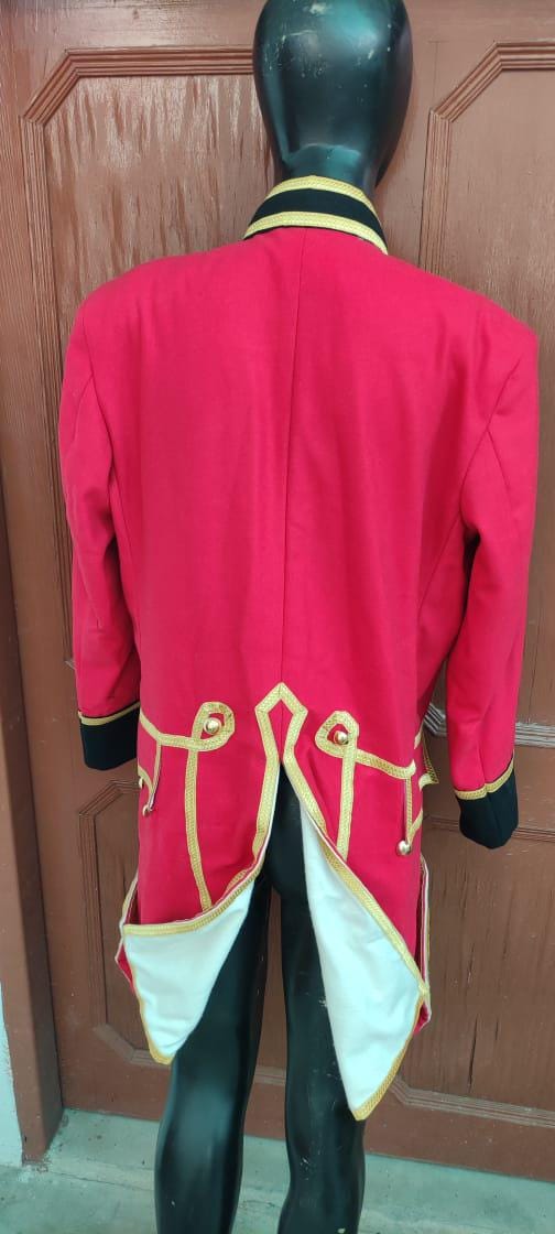 Napoleonic British Admiral Wool Frock Coat: Steampunk Military Tailcoat