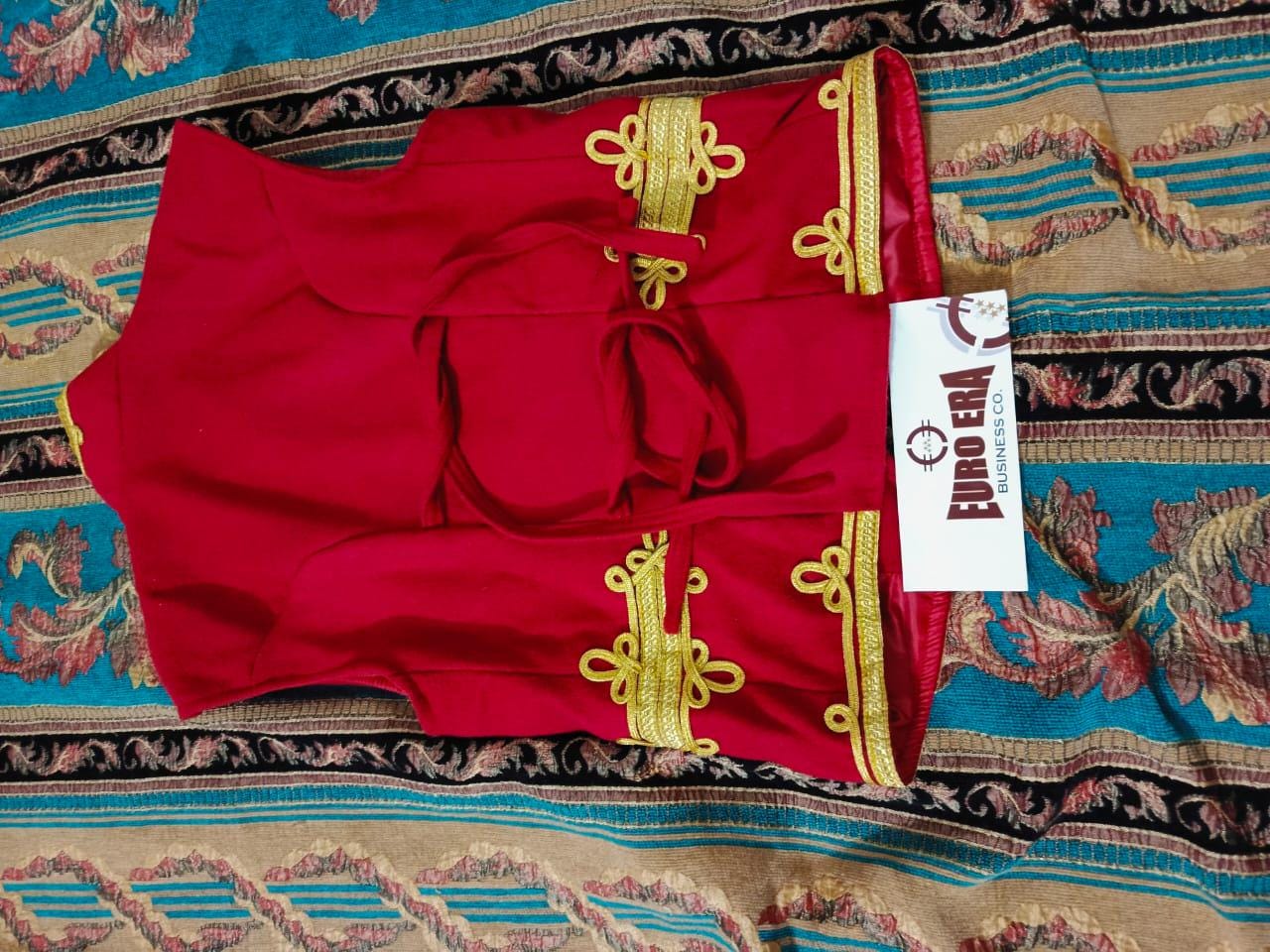 Red Military Style Waistcoat: Napoleonic French 7th Hussars Officer Uniform