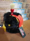 Napoleonic 11th Hussars Officer Busby Hat: Leather, Original Hairs