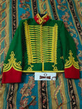 Napoleonic Hussars Tunic Jacket: Green Wool, Gold Braid - Reproduction