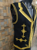 Jimi Hendrix Style Hussars Vest: Embroidered Bohemian Rock Statement