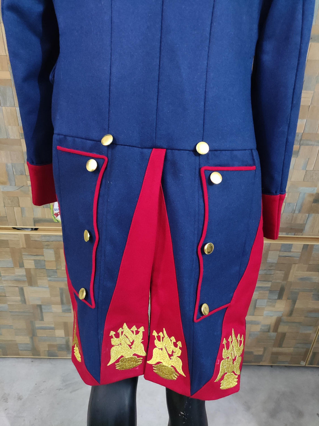 Napoleonic Wool Frock Coat: Dragoon Officer, Steampunk Uniform