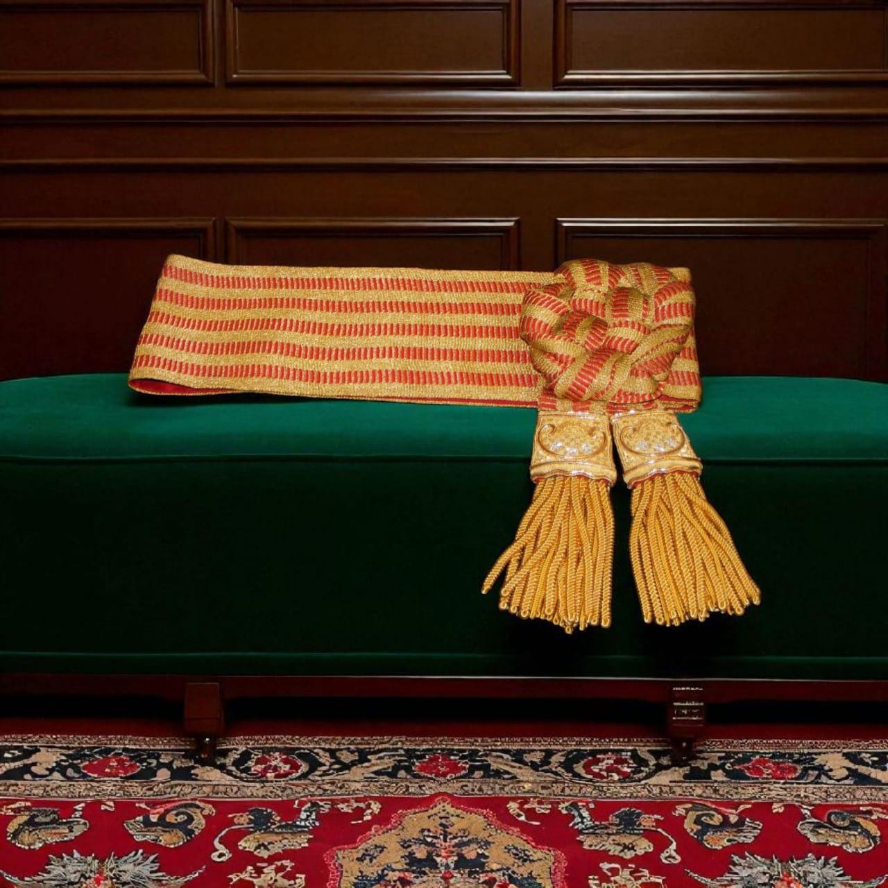 Napoleonic General of the Empire Sash: Hand-Worked Bullion Wire Fringe