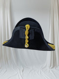 Napoleonic Bicorn Hat: 18th Century British Navy Officer, Military Reenactment