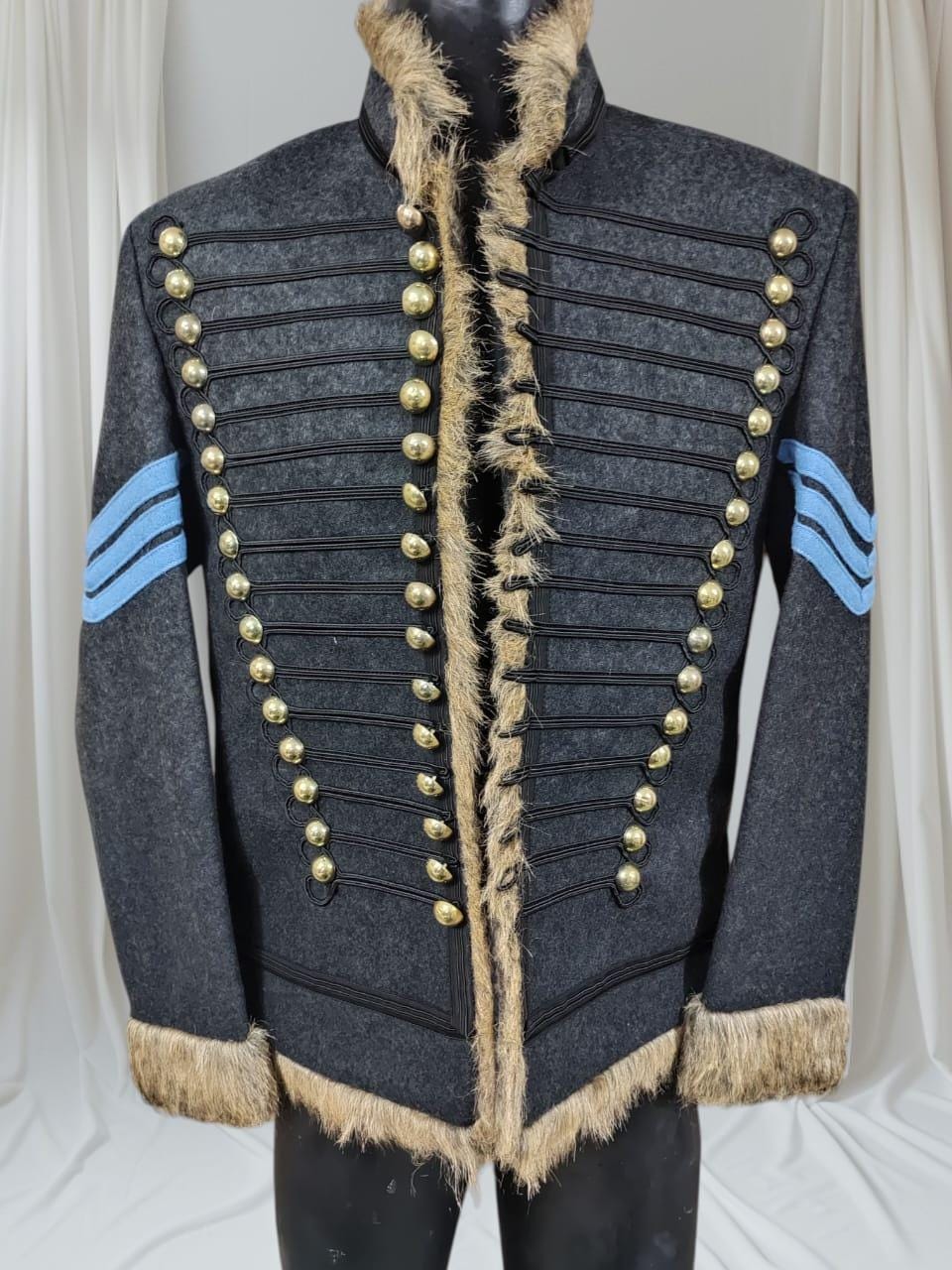 Napoleonic Hussars Pelisse Jacket: Military Reenactment Officer Coat