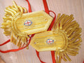 British Empire Officer Epaulettes: Gold Shoulder Tassels, Reenactment Costume