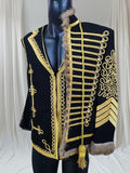 Napoleonic Hussars Wool Jacket & Waistcoat: Jimi Hendrix Style