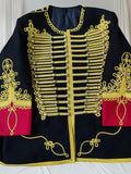 Adam Ant Style Hussars Jacket: Wool, Gold Braid, Embroidery