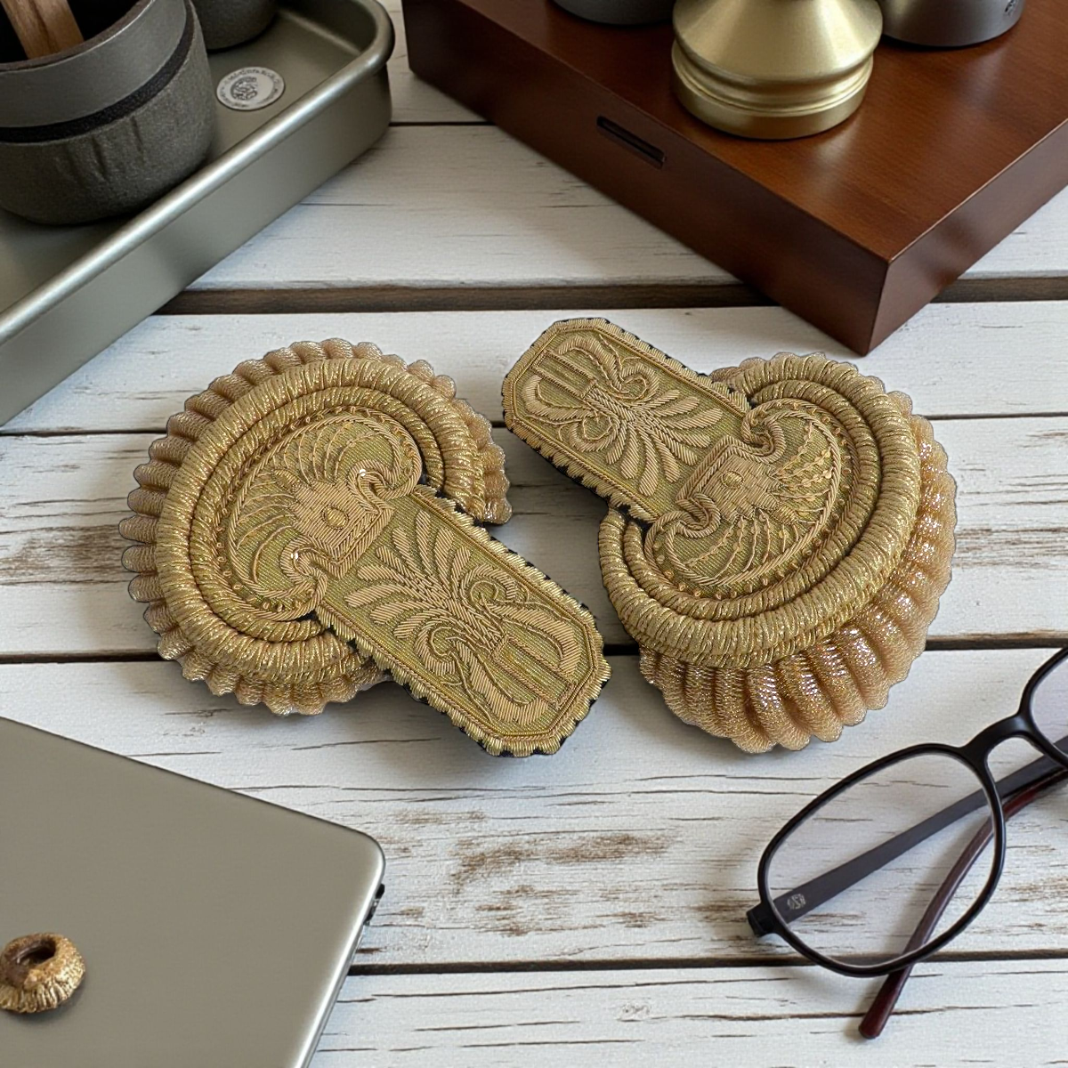 Napoleonic French 1st Empire Officer epaulettes Bullion Wire Fringes