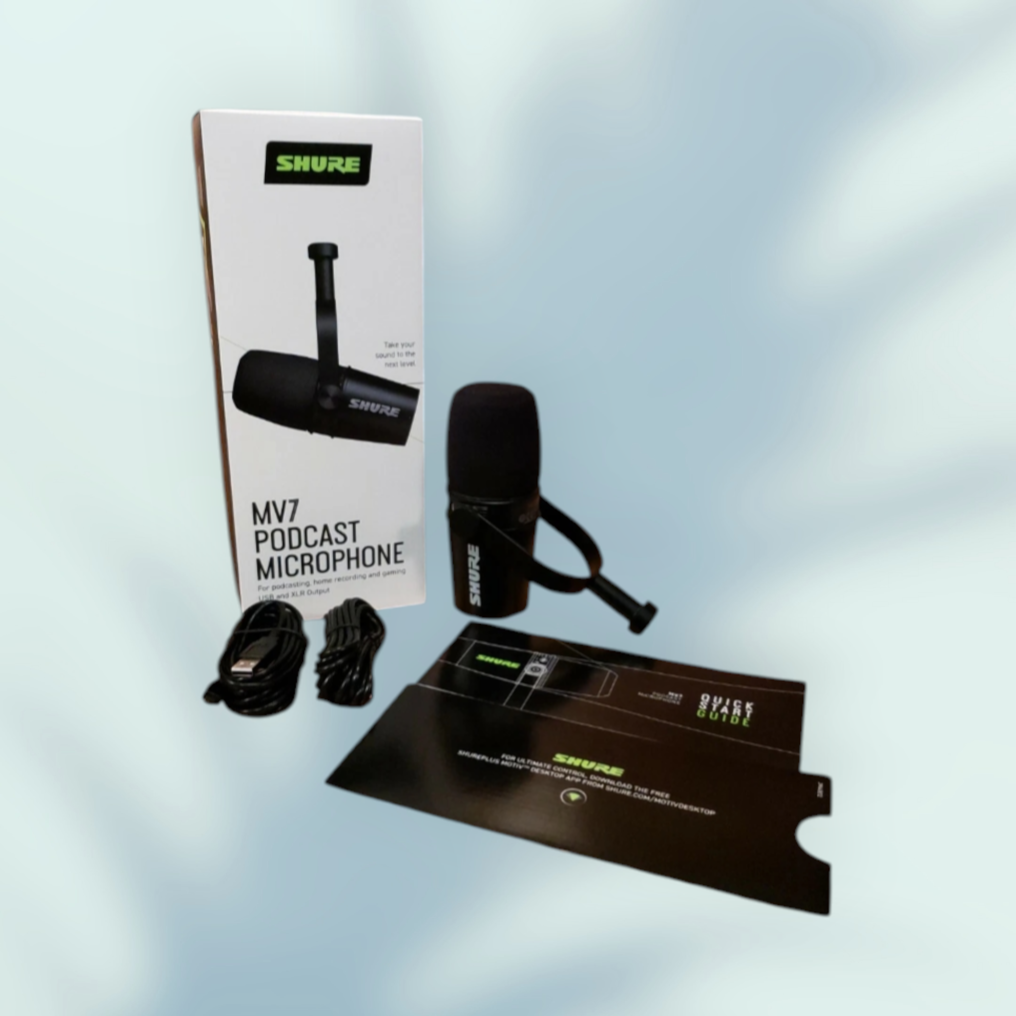 Shure MV7-K Microphone for Podcasting, Streaming & Gaming Black