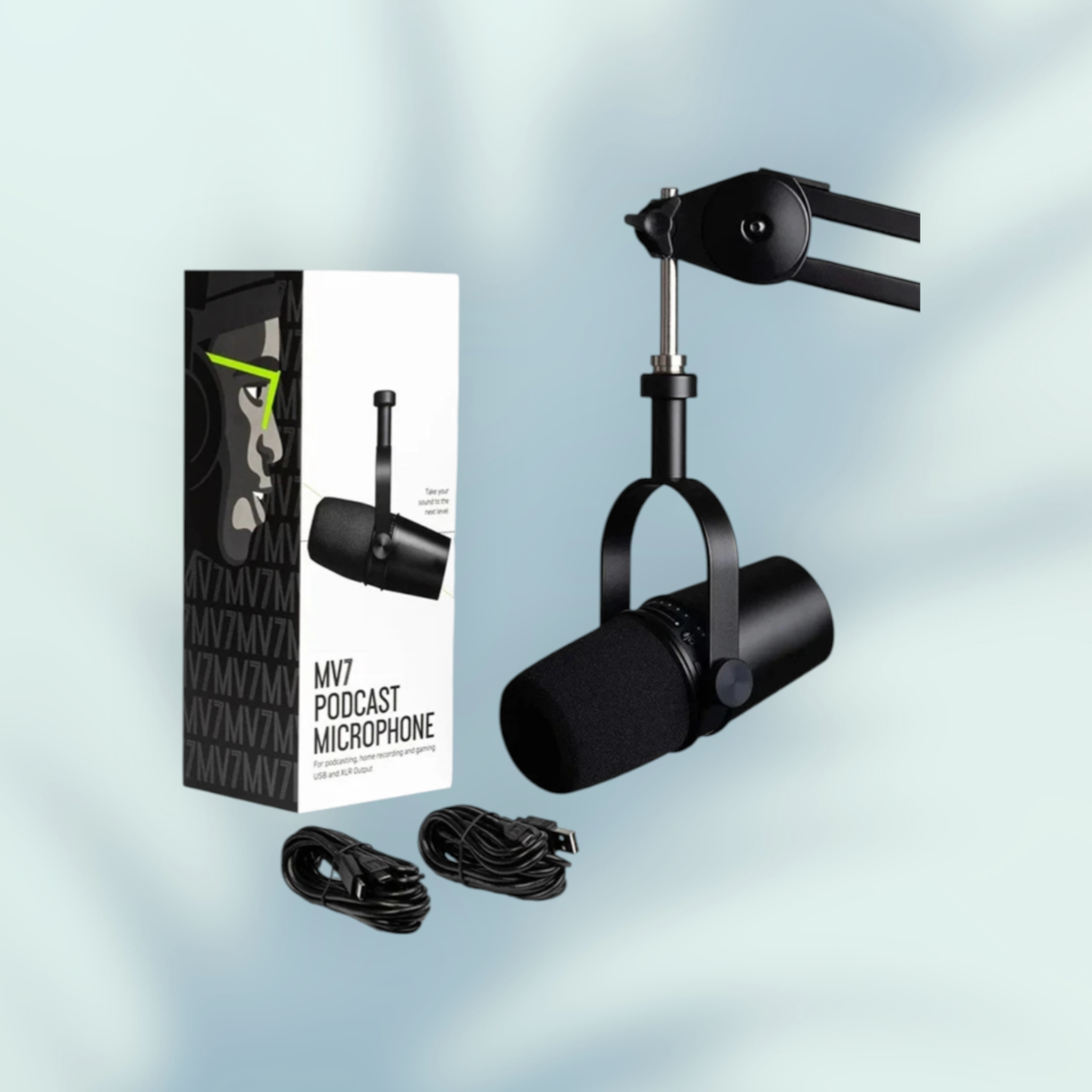 Shure MV7-K Microphone for Podcasting, Streaming & Gaming Black